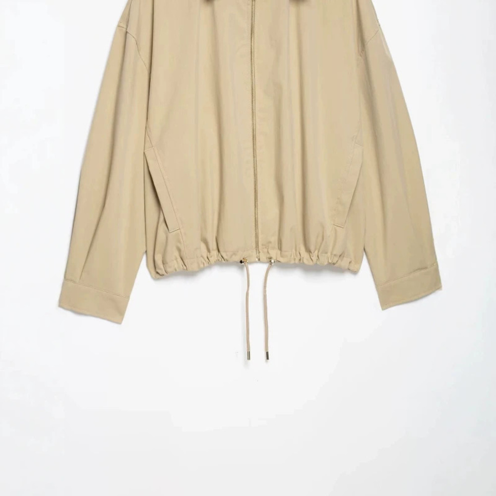ZARA Wind Trendy Lapel Zipper Hooded Loose Jacket